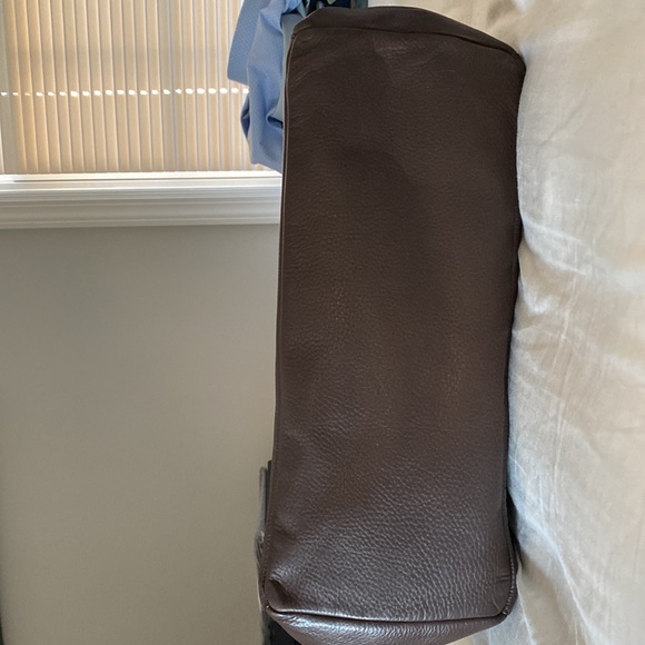 Cole Haan Brown Leather Braided Handle Bag - Picture 2 of 9